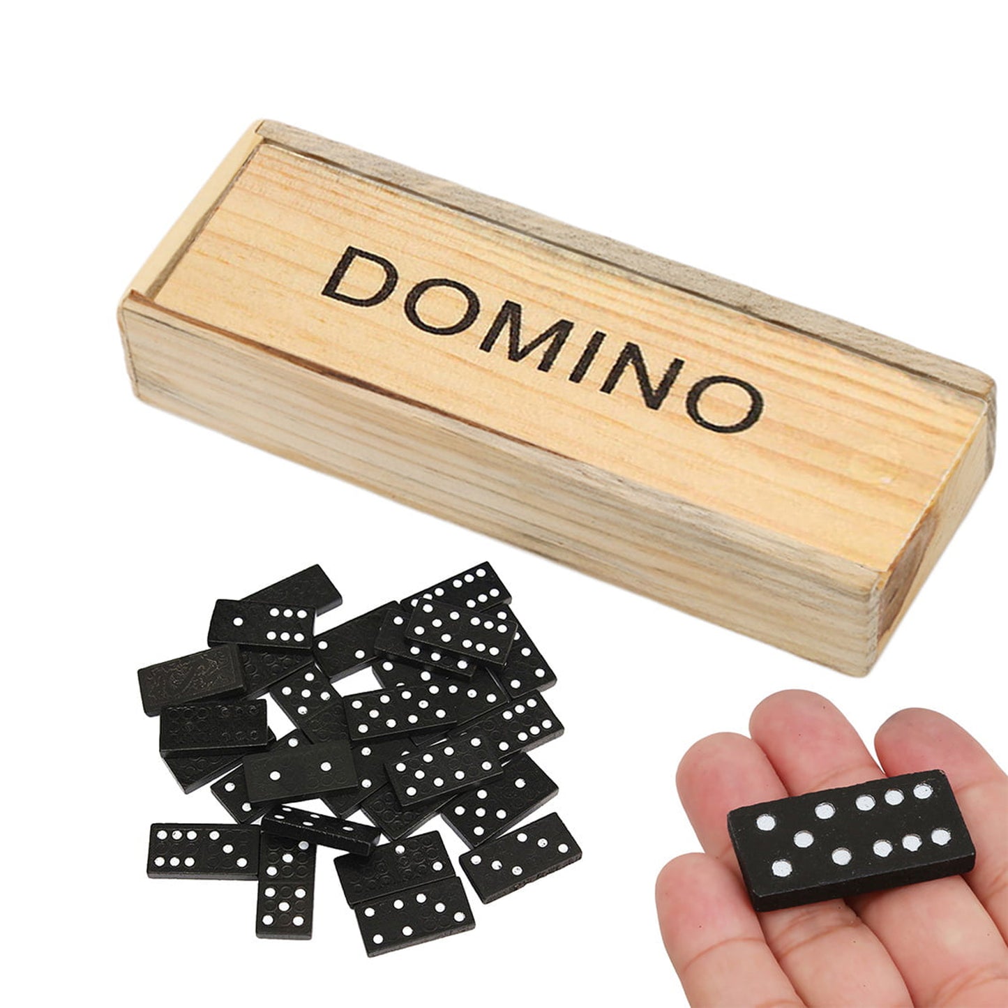 Urban Decor Wooden 28 Piece Domino Game Brown