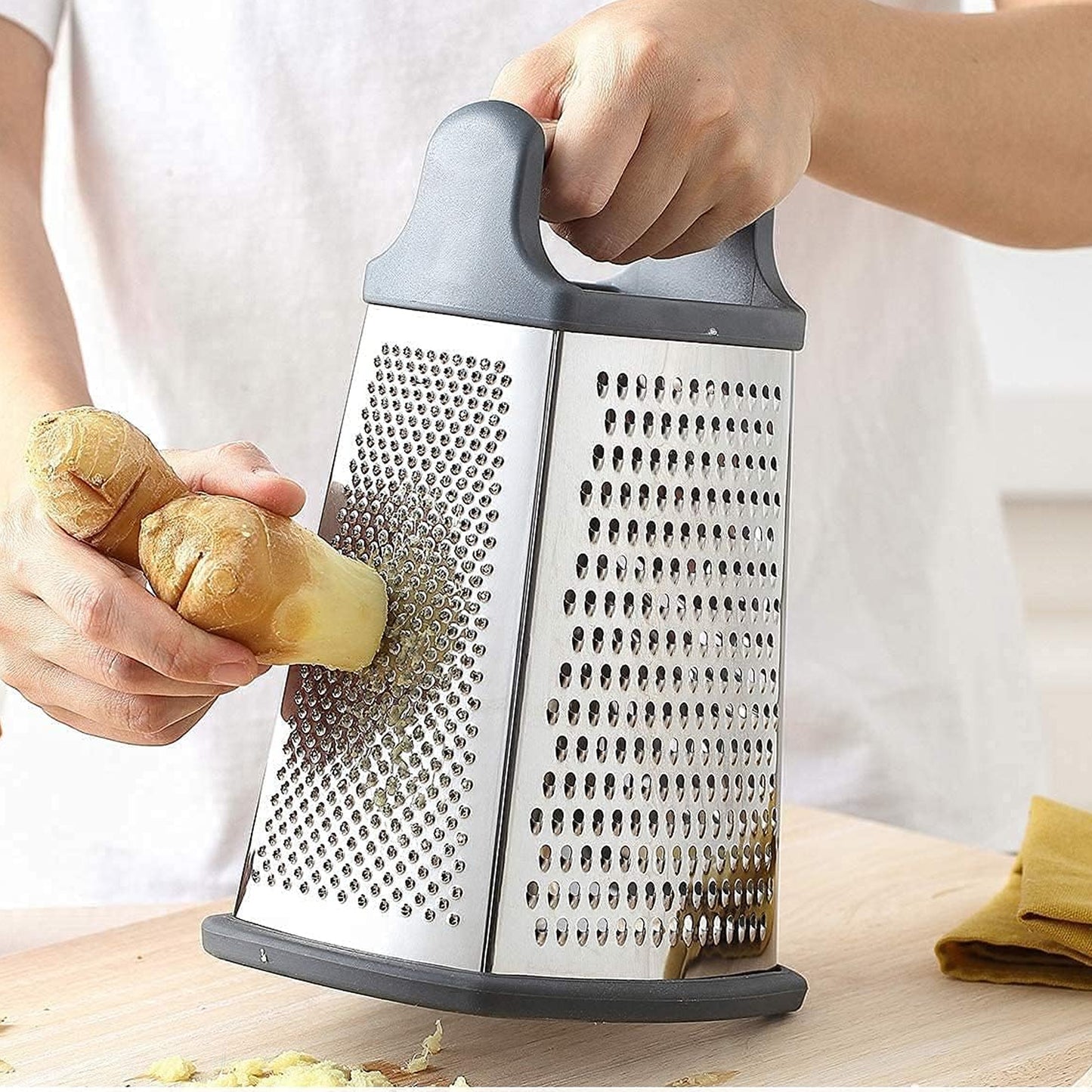Kitchen Life 4-Way Stainless Steel Grater Black