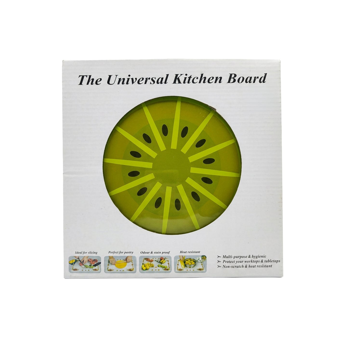 25cm Tempered Glass Cutting Board Multicoloured