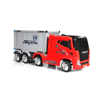 Kids Electric Ride-On Container Truck with Detachable Trailer - YJ2011T