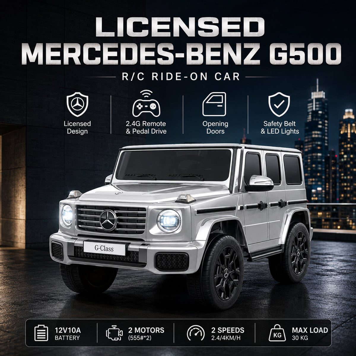 Mercedes-Benz G500 2 Seater Kids Electric Ride-On Car - YJ2288