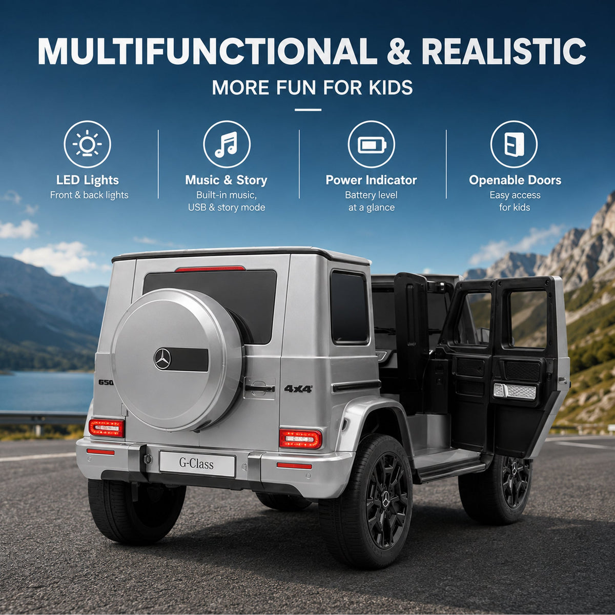 Mercedes-Benz G500 2 Seater Kids Electric Ride-On Car - YJ2288