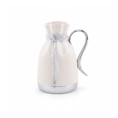 Tea Thermos White & Silver