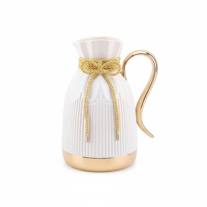 Tea Thermos White & Gold