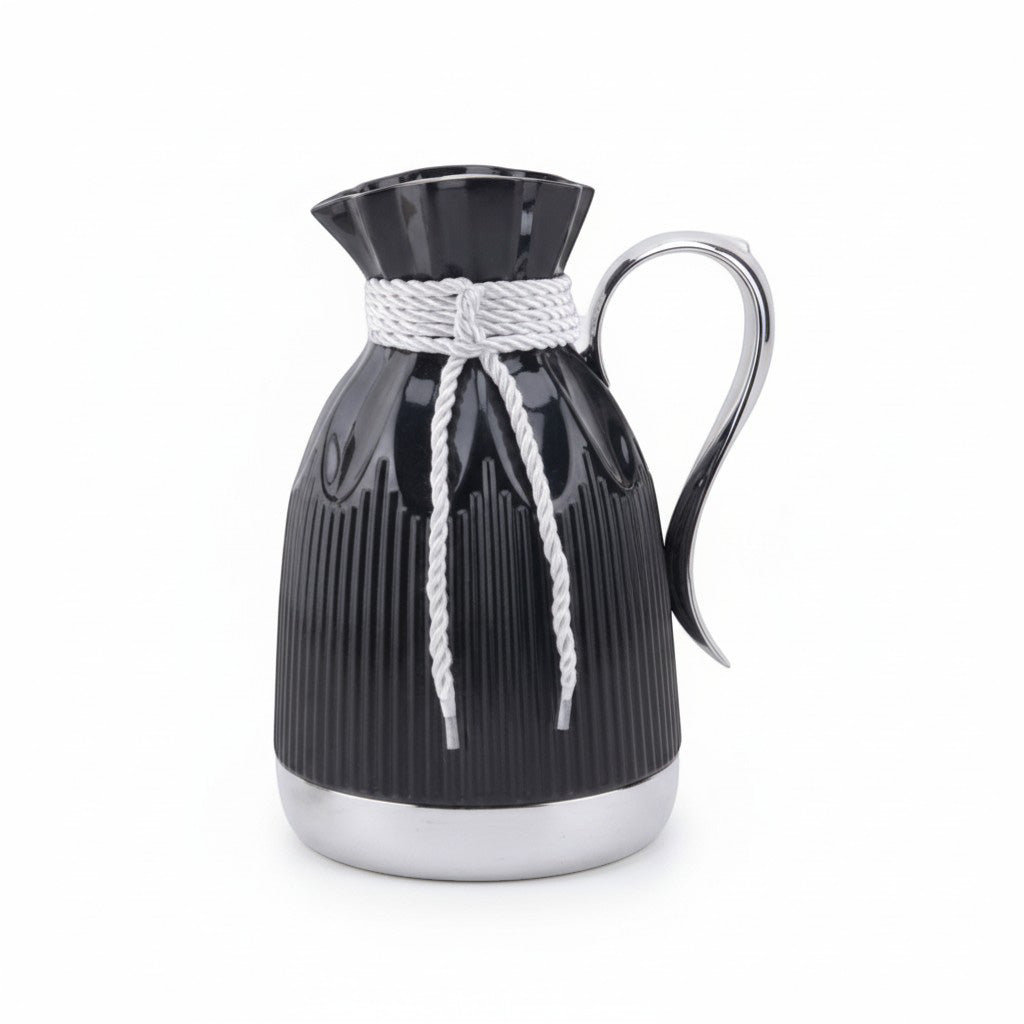 Tea Thermos Black & Silver