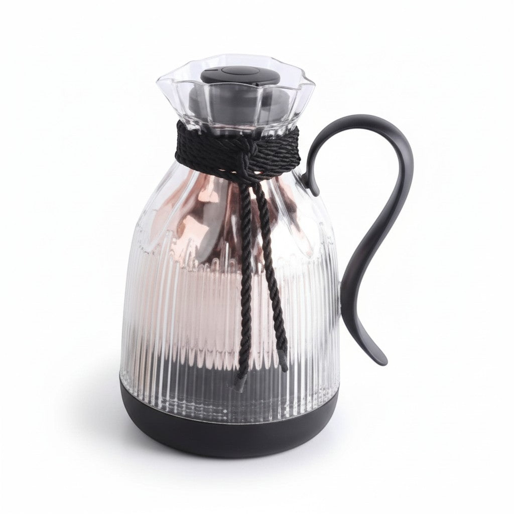 Tea Thermos Black & Clear