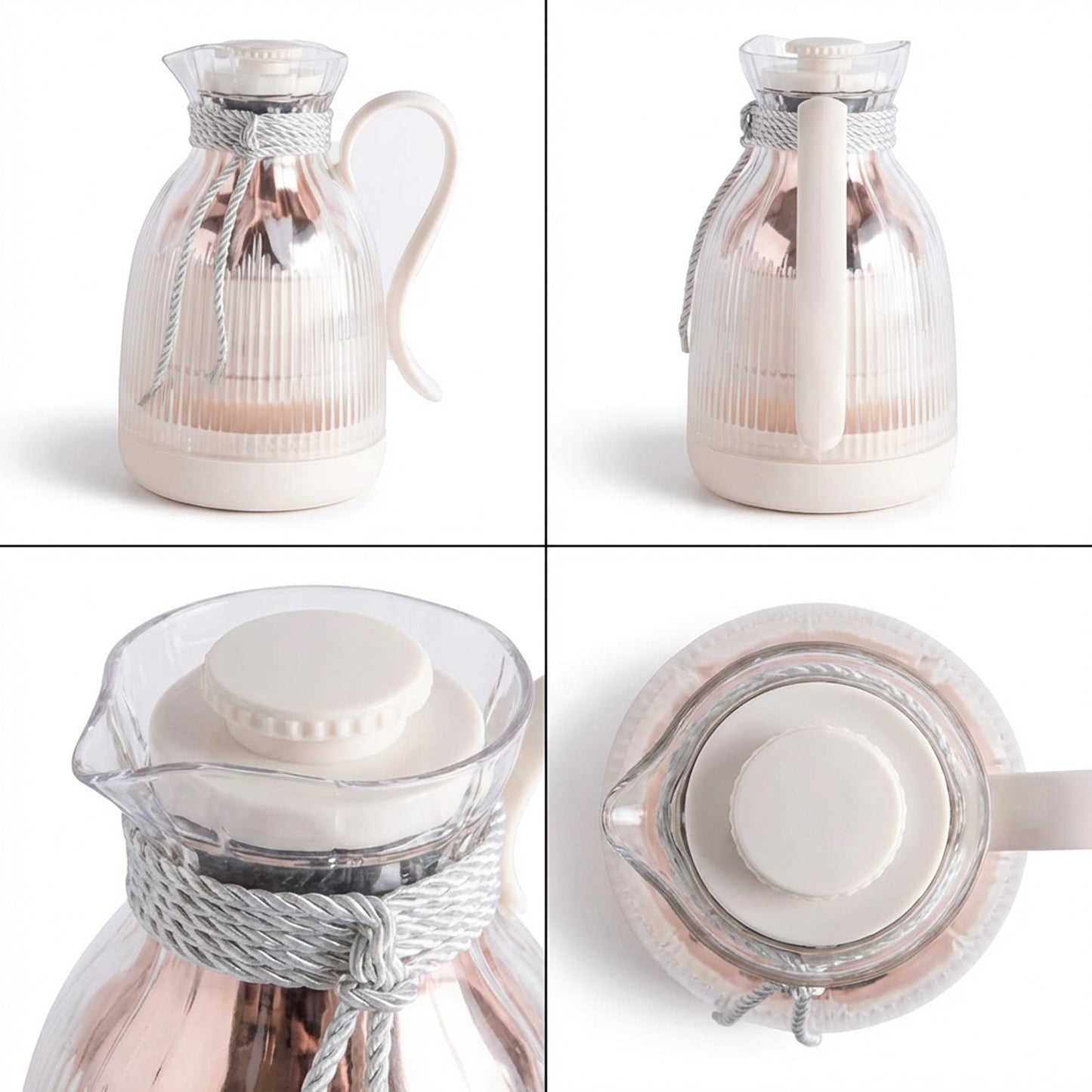 Tea Thermos White & Clear