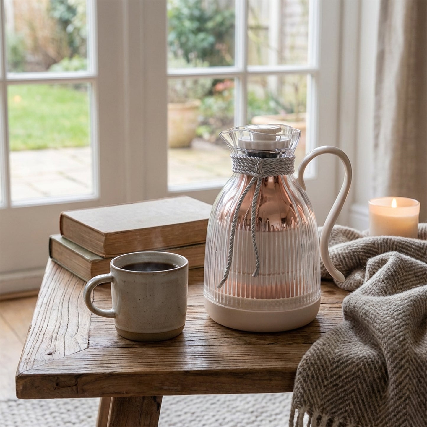 Tea Thermos White & Clear