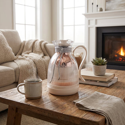 Tea Thermos White & Clear