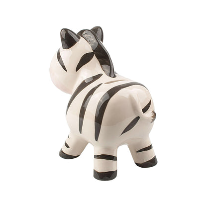 Zebra Ceramic Money Bank Black & White