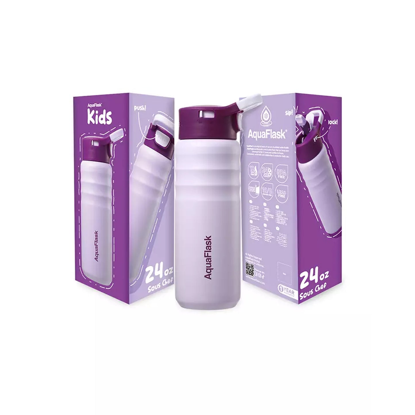 Aquaflask Kids Straw Sip 710ml Flask Sous Chef