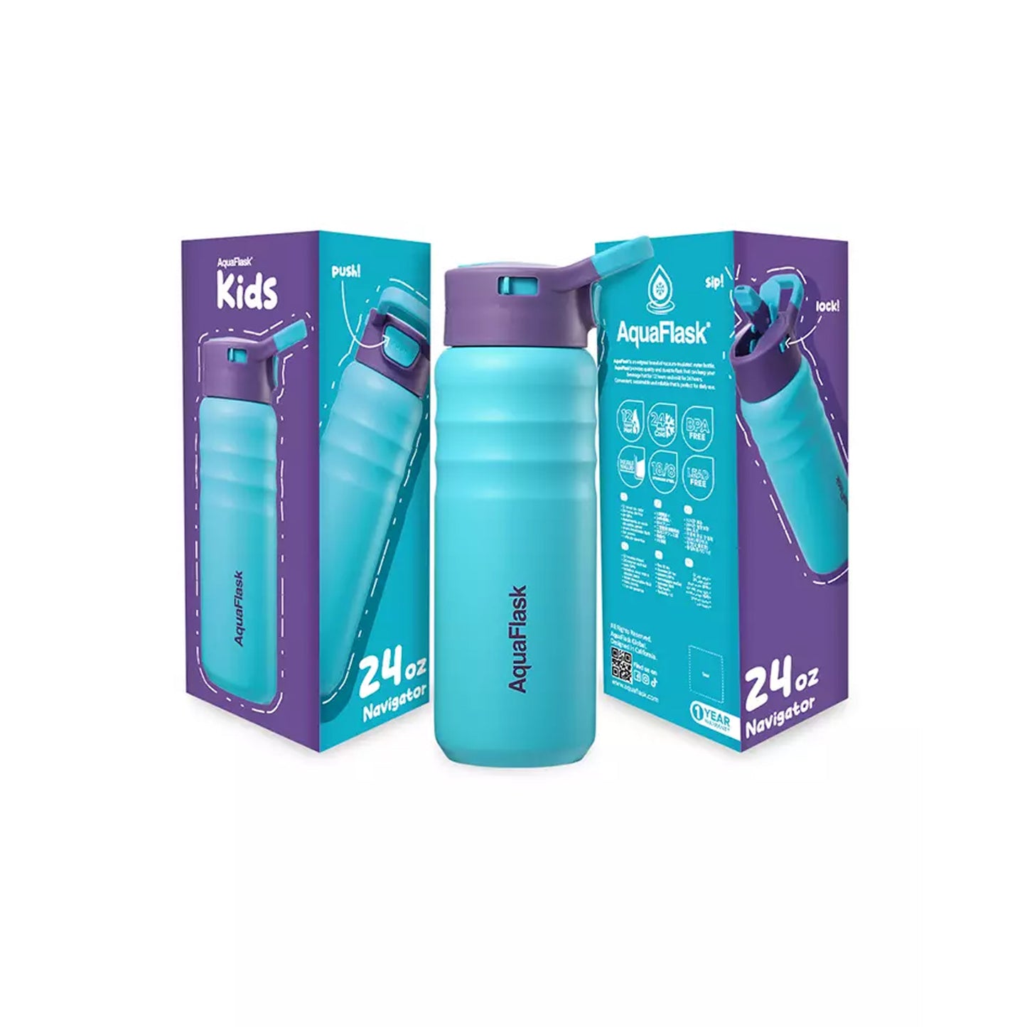 Aquaflask Kids Straw Sip 710ml Flask Navigator