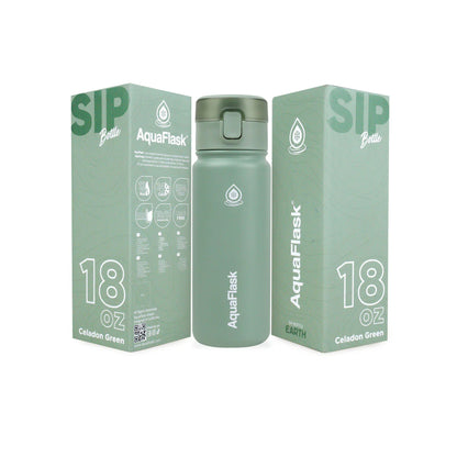 Aquaflask Earth Sip 532ml Flask Celadon Green