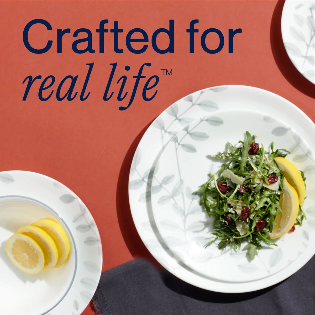 Corelle Flowing Fern 12 Piece Dinner Set White