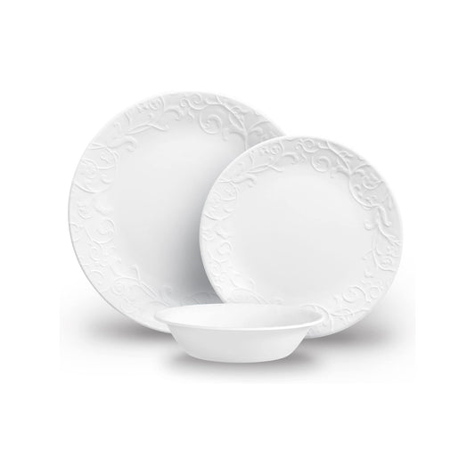 Corelle Bella Faenza 12 Piece Dinner Set White