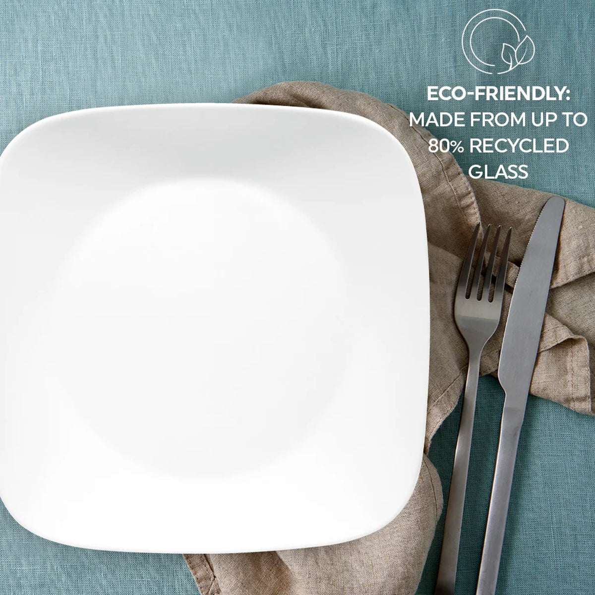 Corelle Square Side Plate 16.5cm - Pure White