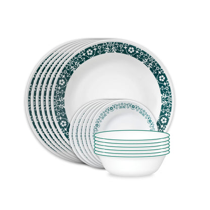 Corelle Penelope 18 Piece Dinner Set White
