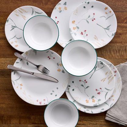Corelle Wildflower Scatter 12 Piece Dinner Set White