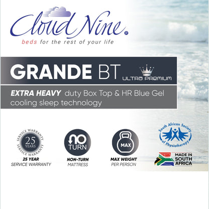 Cloud Nine Grande King Turn Bed With MJ Base