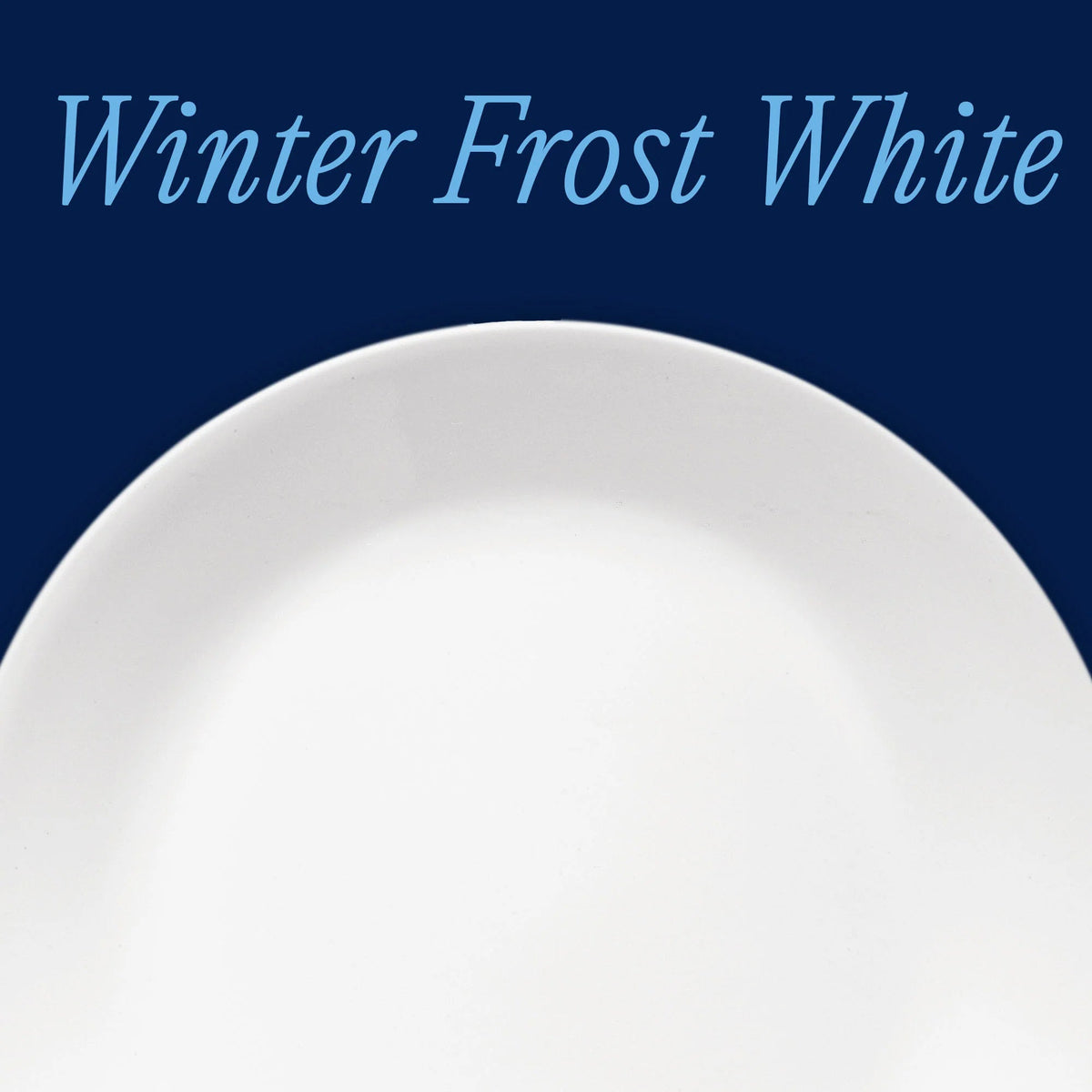 Corelle Winter Frost White lunch plate close up