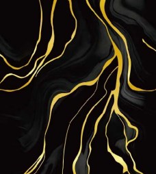TC Wallpaper 1.2 x 3m Root Marble - Midnight Black & Gold