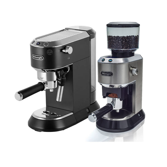 De'Longhi Dedica Deluxe EC685.BK espresso machine and KG521.M grinder combo - Black
