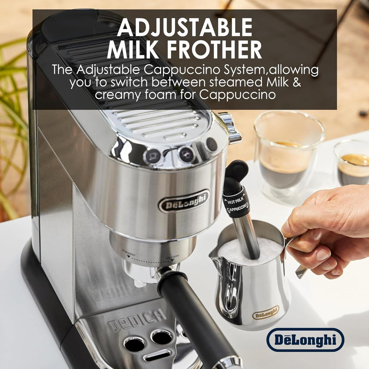 De'Longhi Dedica Deluxe EC685.M with KG521.M Grinder - Metal