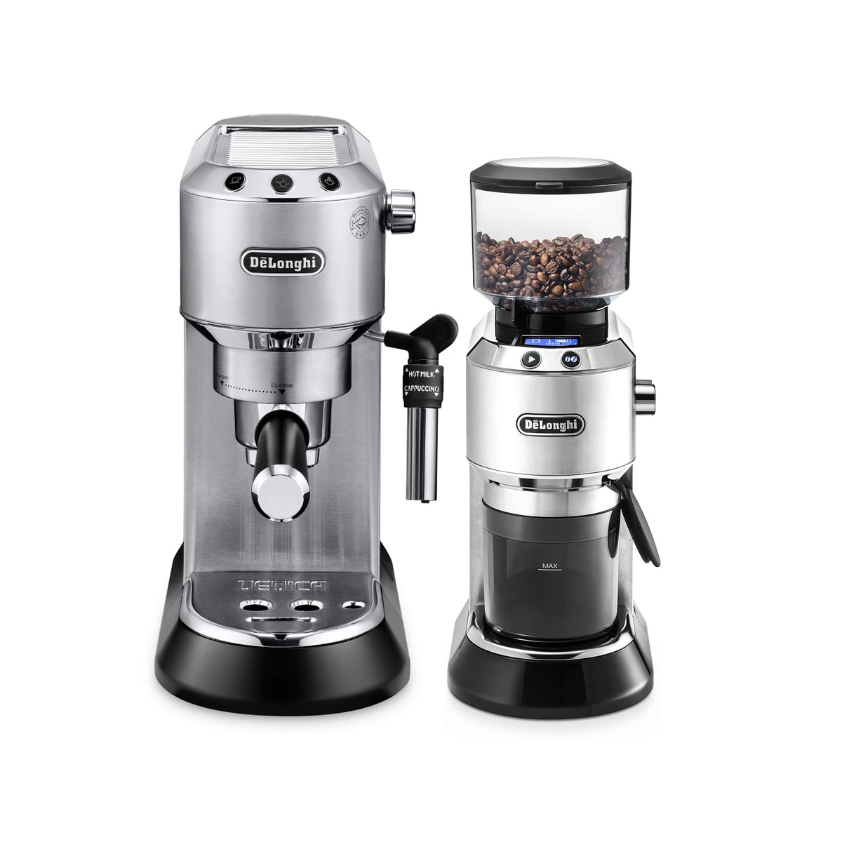 De'Longhi Dedica Deluxe EC685.M with KG521.M Grinder - Metal