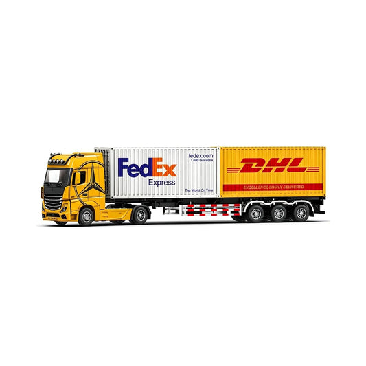 Pull-back Truck White & Yellow