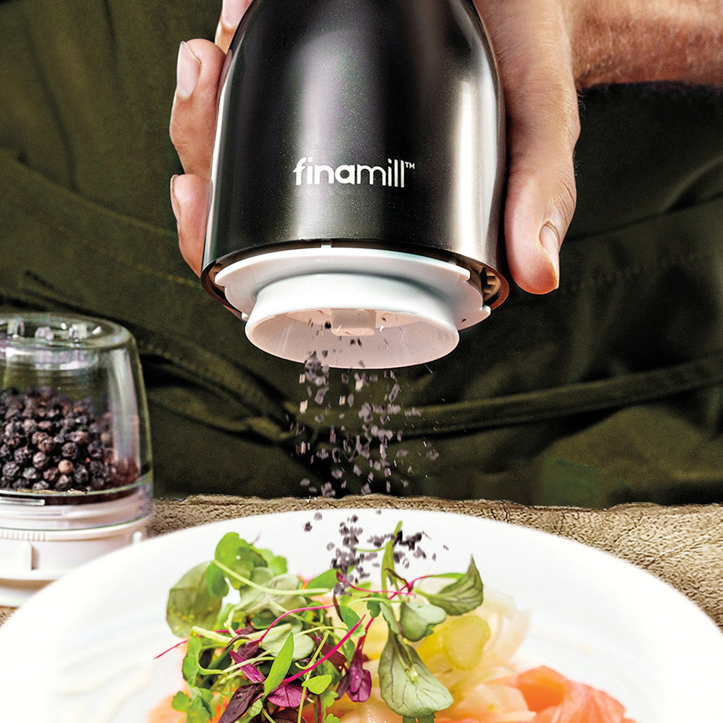 Finamill Battery Operated Grinder Midnight Black