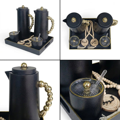 6 Piece Breakfast Server Set Black