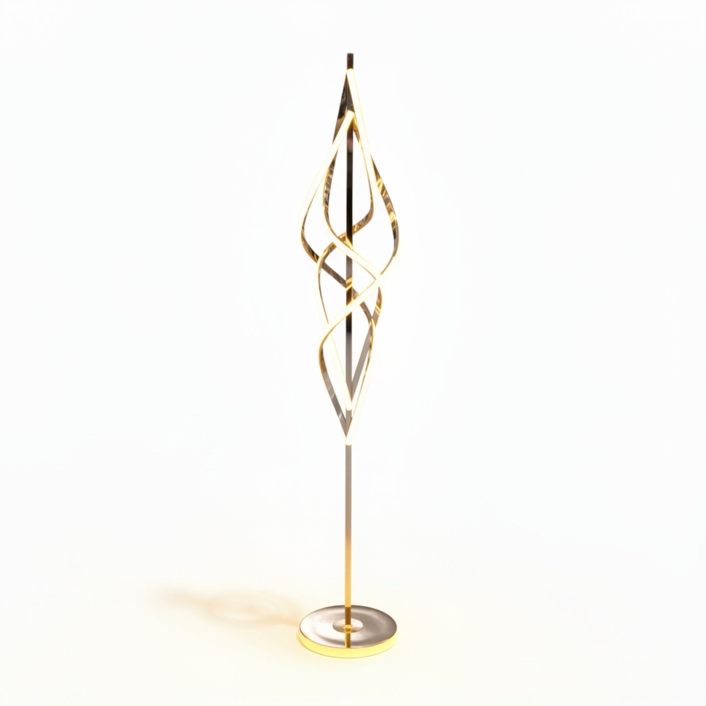 Twisting Design Floor Lamp Gold