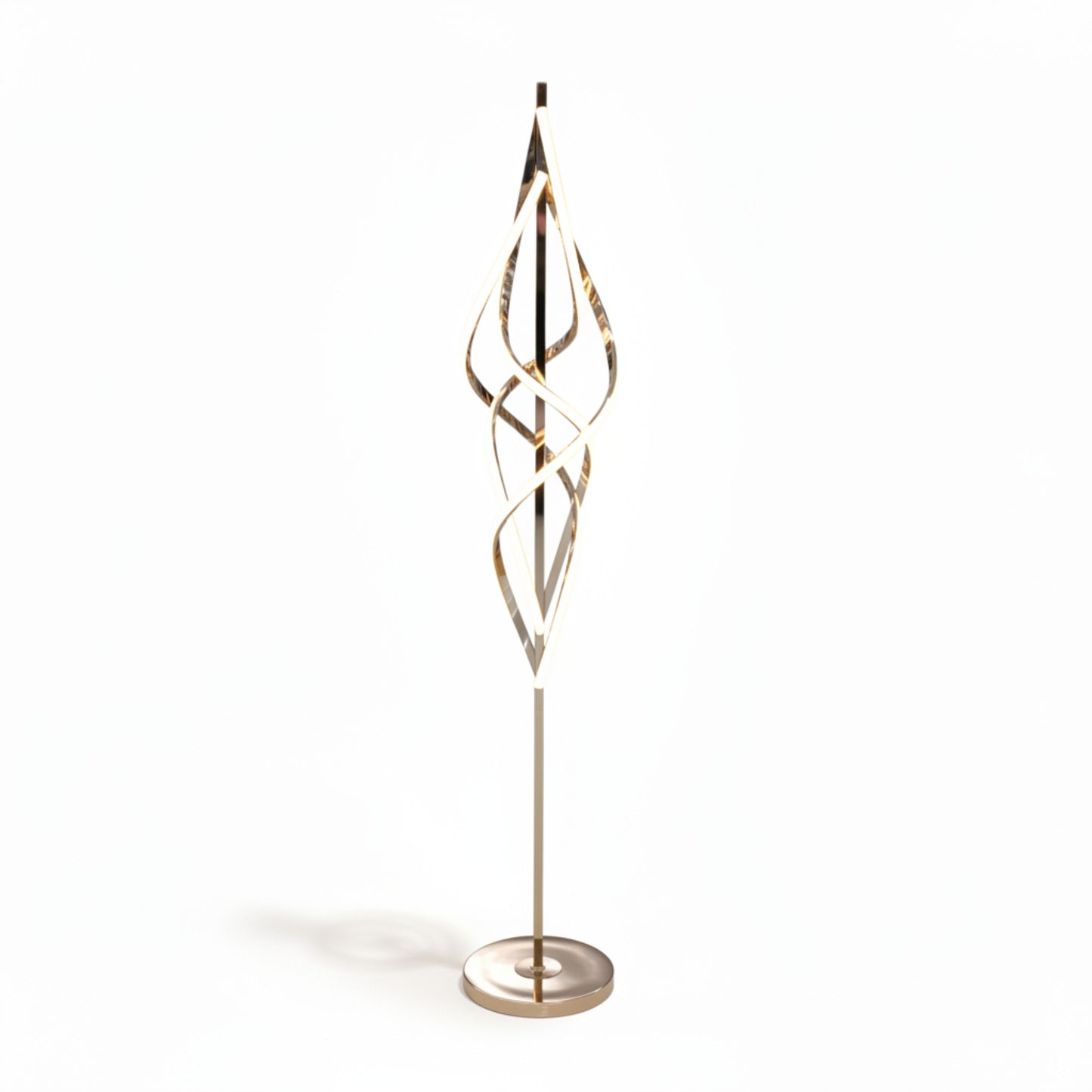 Twisting Design Floor Lamp Gold