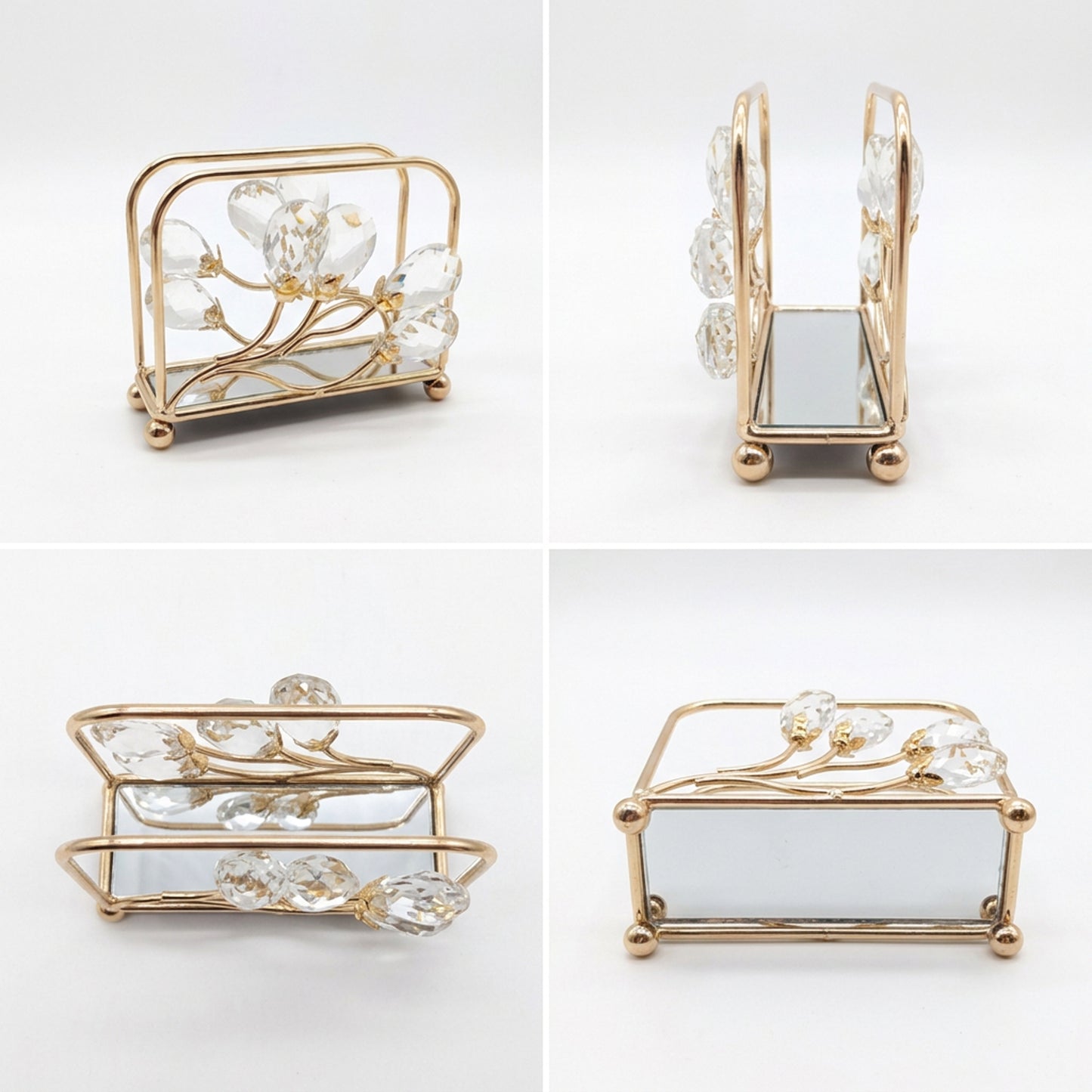 Metal Napkin Holder Gold