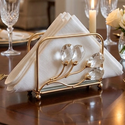 Metal Napkin Holder Gold
