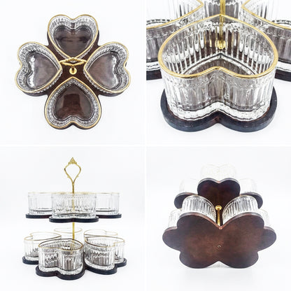 10 Piece Heart Shaped Serving Stand Multicoloured