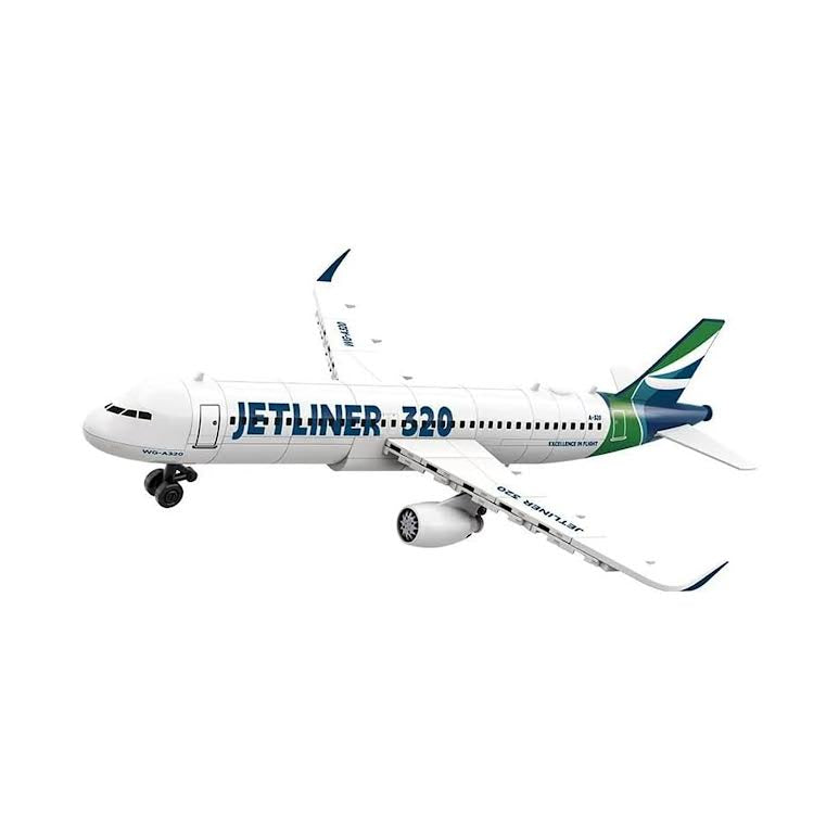 Wange Jetliner 320 Model 133 Piece Building Block Set