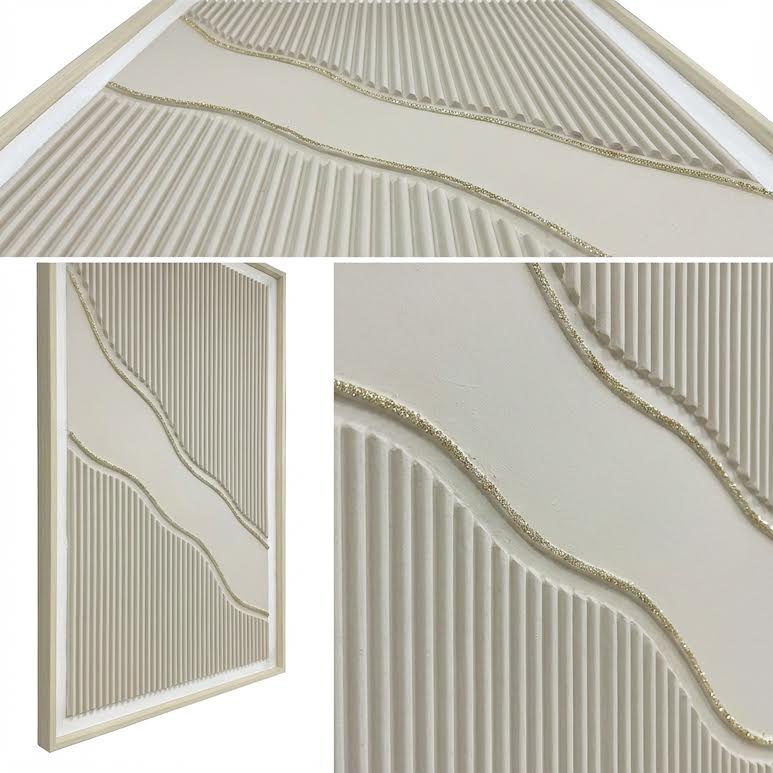 80 x 120cm Line Design Frame Cream