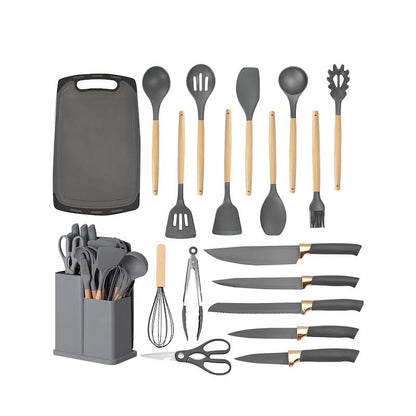 19 Piece Kitchen Utensil Set Grey