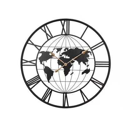 Minimalist Modern Round Silent Non Ticking Battery Operated Wall Clock Black