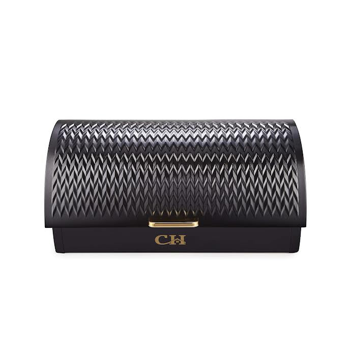 CH Waves Design Rolltop Bread Bin Black