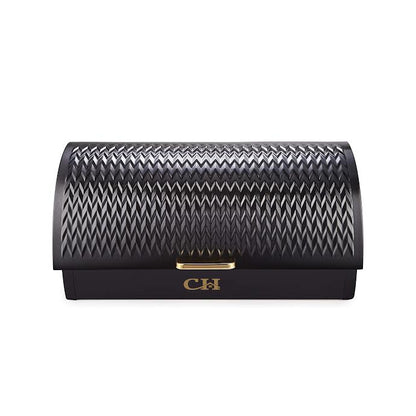 CH Waves Design Rolltop Bread Bin Black