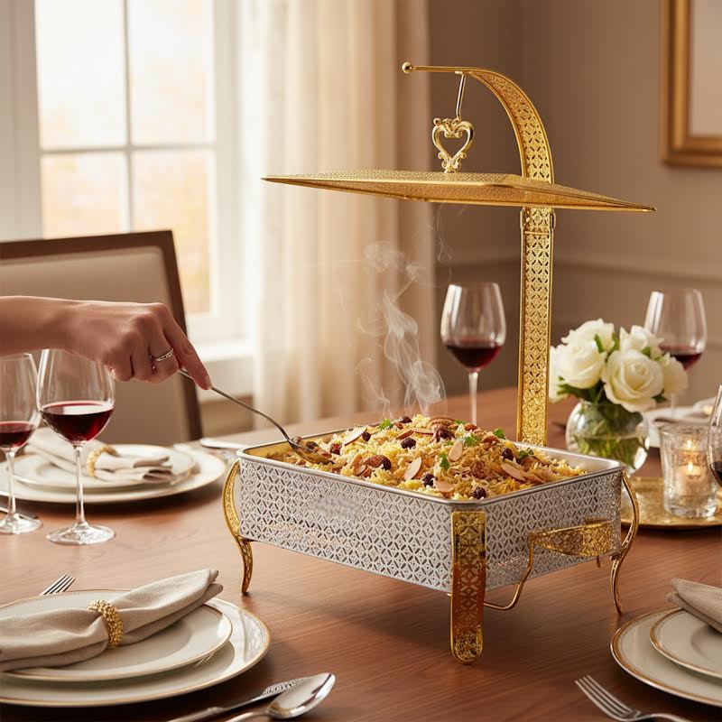 5.5Lt Chafing Dish Silver & Gold