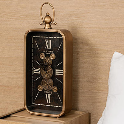 Bedside Clock Black & Gold