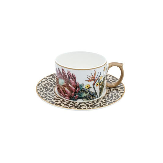 Jenna Clifford Wild Bloom 4 Piece Cup & Saucer Set Multicoloured