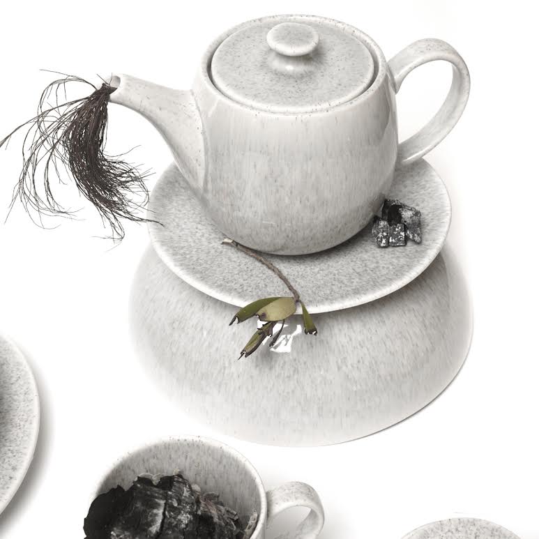 JAN Ashes & Olive 1Lt Teapot Grey