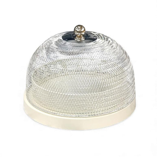 Cake Stand with Mesh Dome Cream