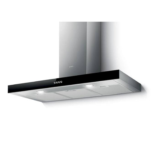 Elica 90cm Box Style Cooker Hood Glass Front Panel Black