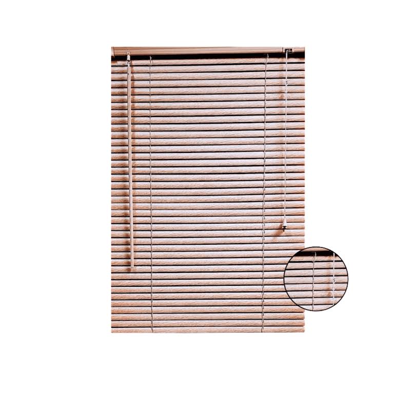 Xclusive Blinds 25mm 210 x 220cm Woodgrain PVC Blinds Teak