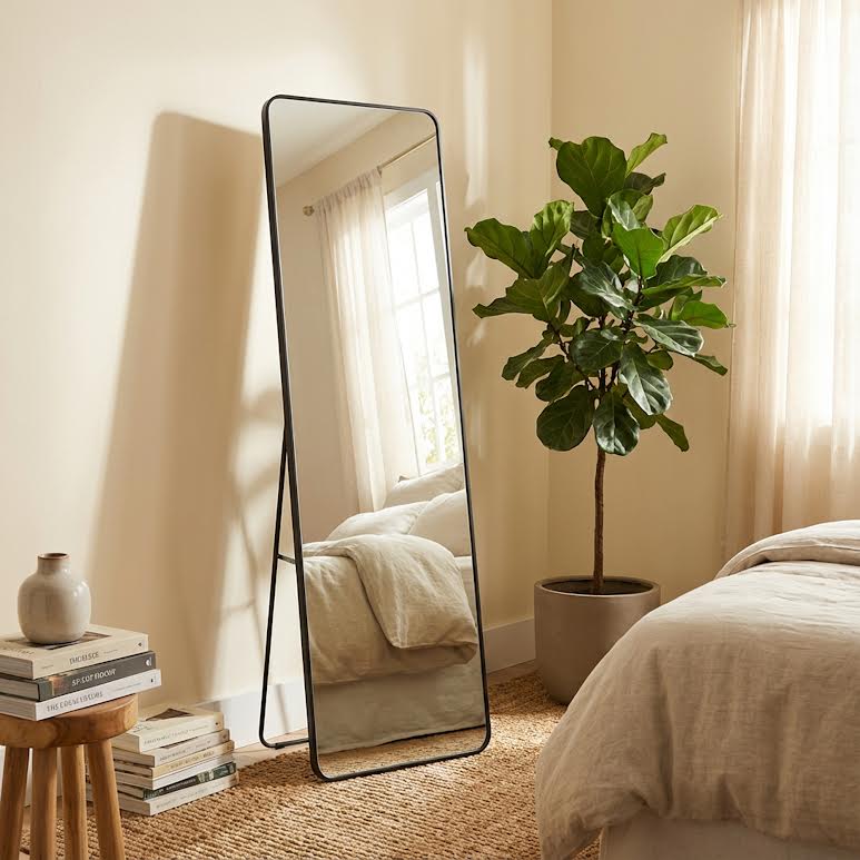 Free Standing Mirror Black